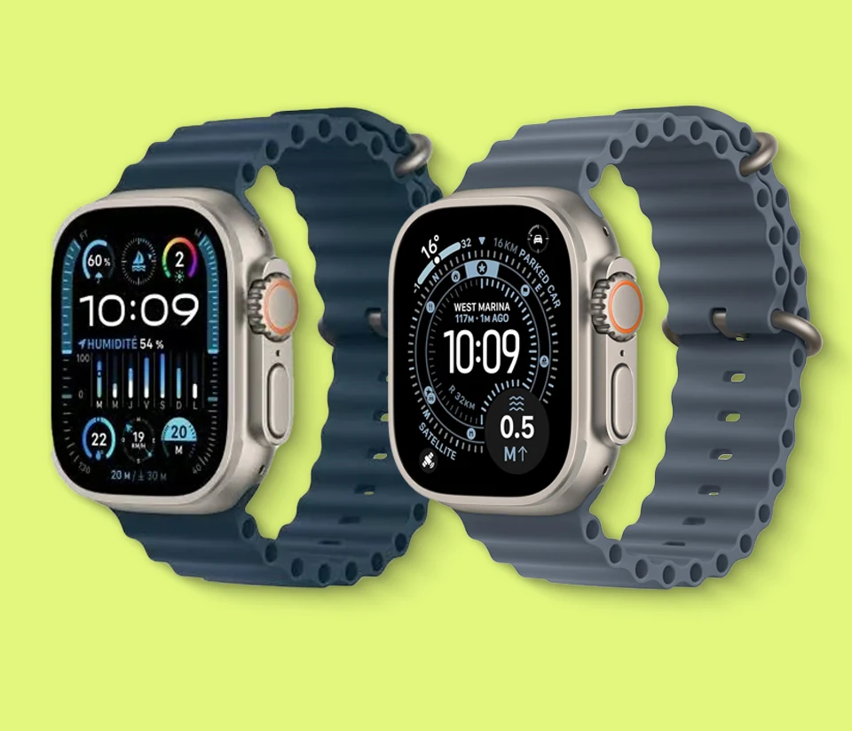 The Apple Watch Ultra 2 and Ultra 3 displayed together, highlighting their similar designs.