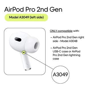 Apple Left Earpiece (USB-C MagSafe) for AirPods Pro 2nd gen (2022) - White (A3049)