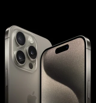 Image of the iPhone 15 Pro/Pro Max front and rear camera systems.